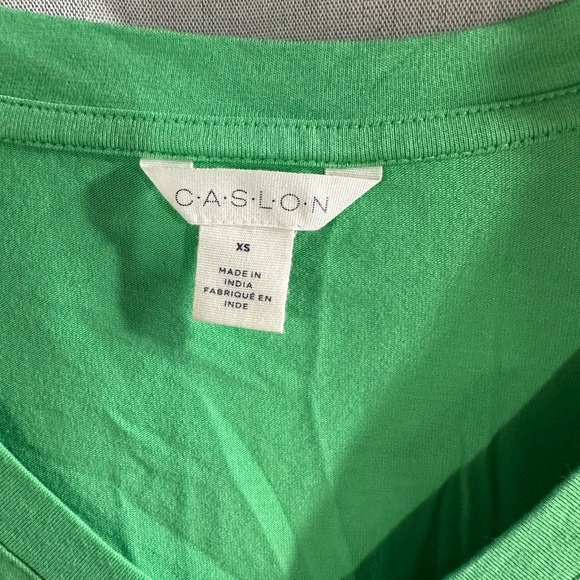 Caslon Relaxed Fit V Neck Short Sleeve Shirt Size XS Cotton - Picture 4 of 6